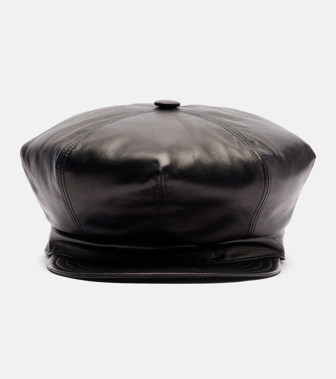 Valentino Garavani - VLogo leather newsboy cap