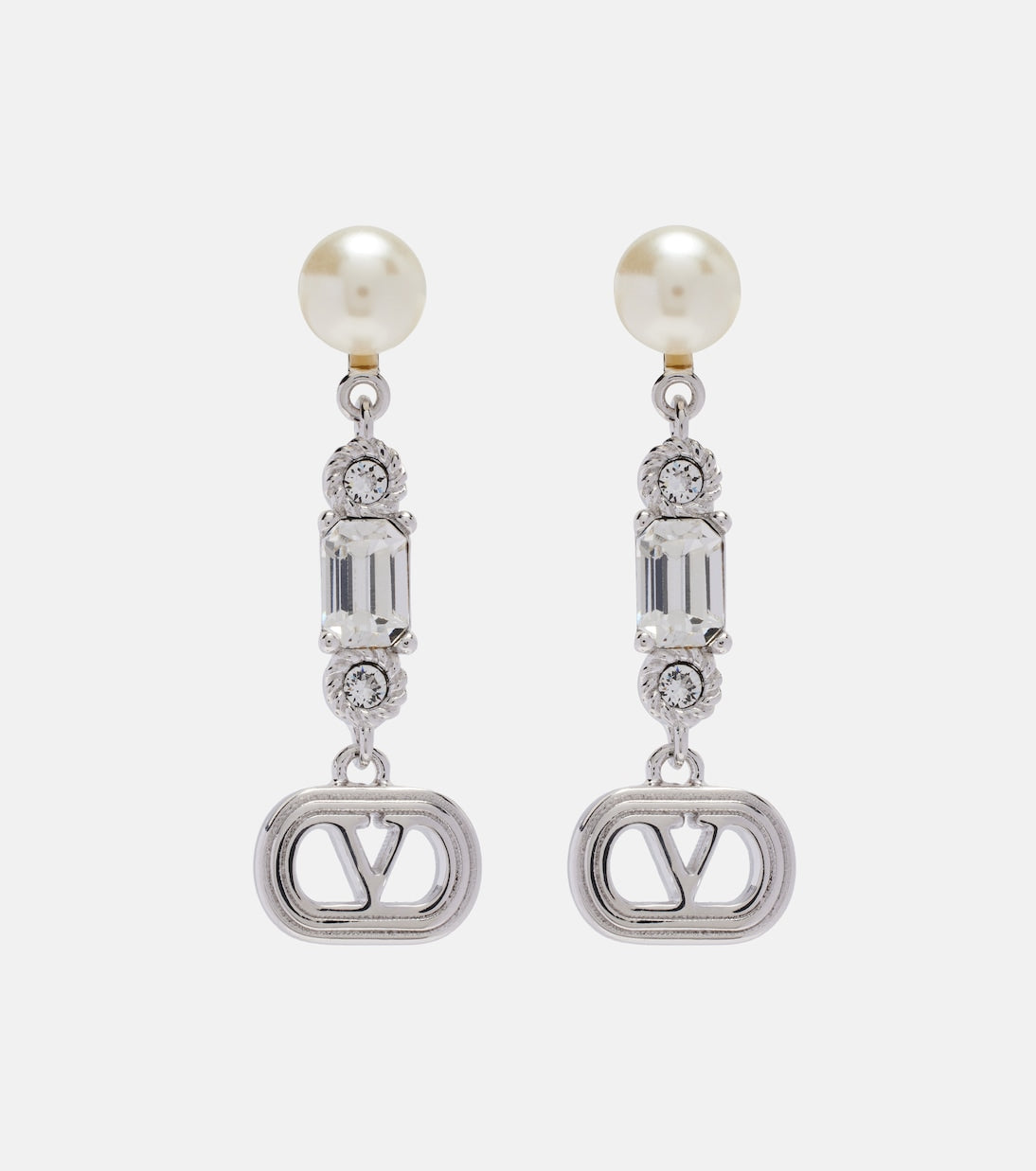 Valentino Garavani - VLogo Swarovski®-embellished drop earrings