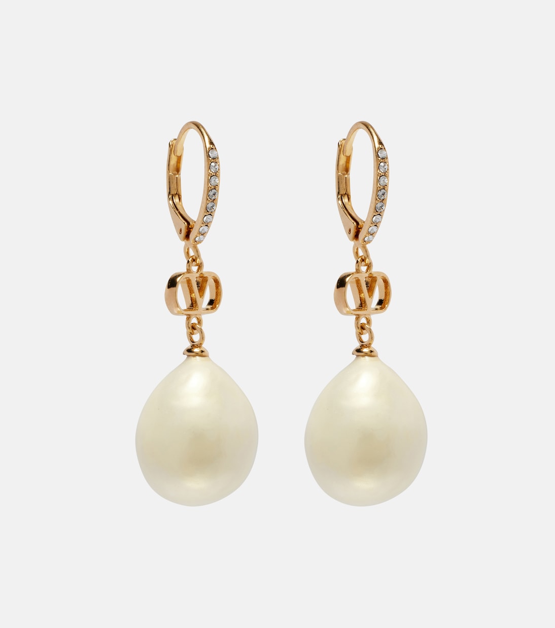 Valentino Garavani - VLogo faux pearl drop earrings