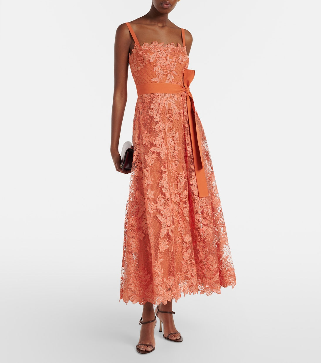 Elie Saab - Embroidered lace and tulle cocktail dress