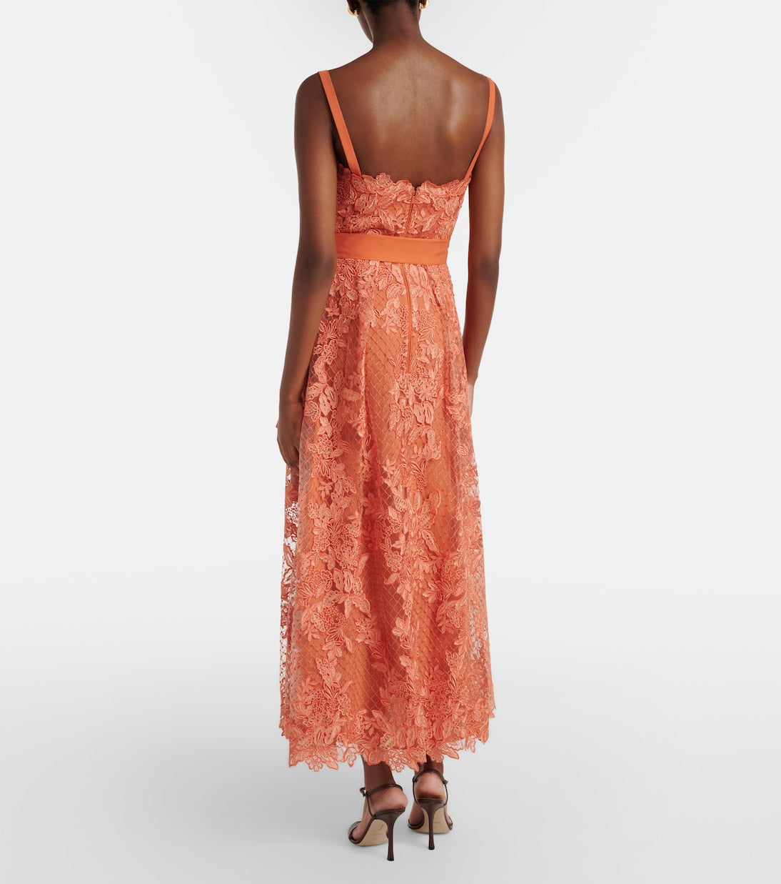 Elie Saab - Embroidered lace and tulle cocktail dress