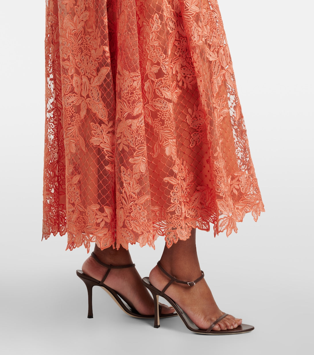 Elie Saab - Embroidered lace and tulle cocktail dress