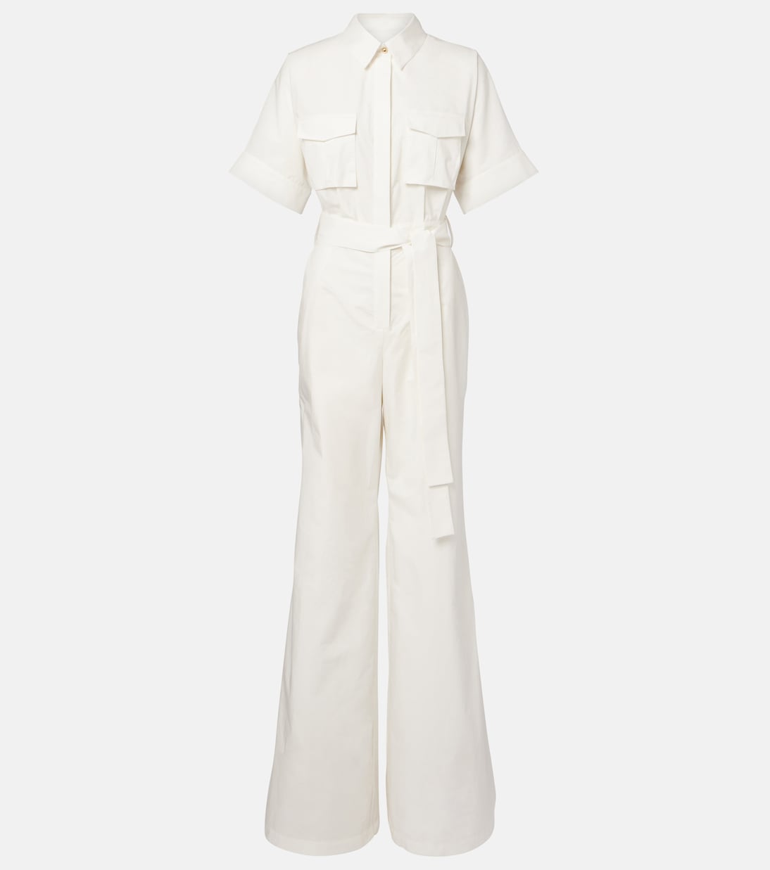 Elie Saab - Belted cotton jumpsuit