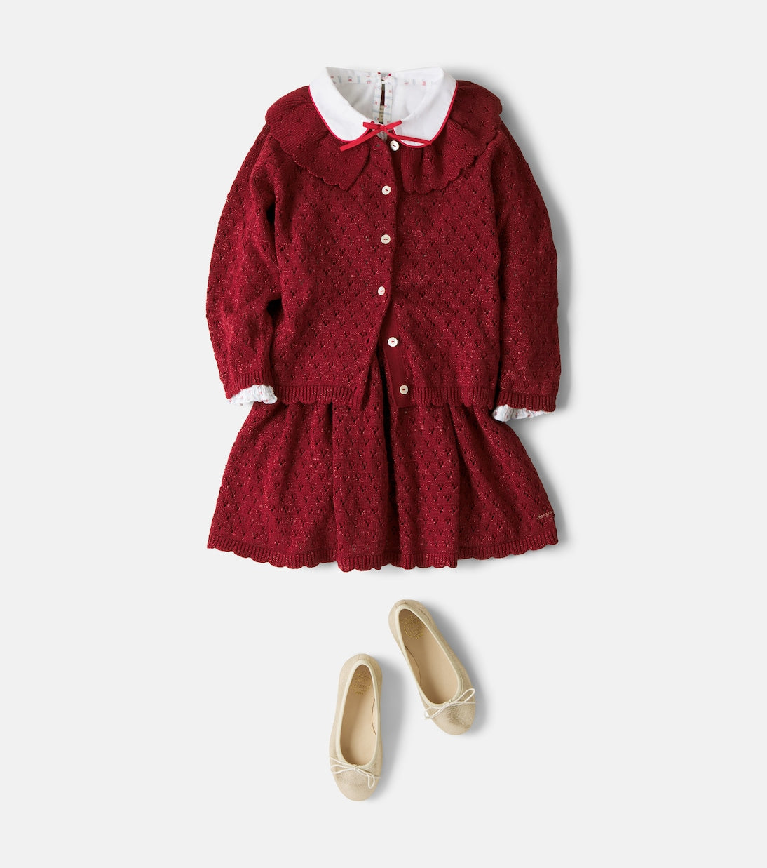 Konges Sløjd - Cotton-blend lamé cardigan