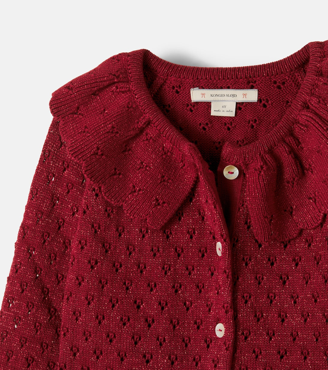 Konges Sløjd - Cotton-blend lamé cardigan
