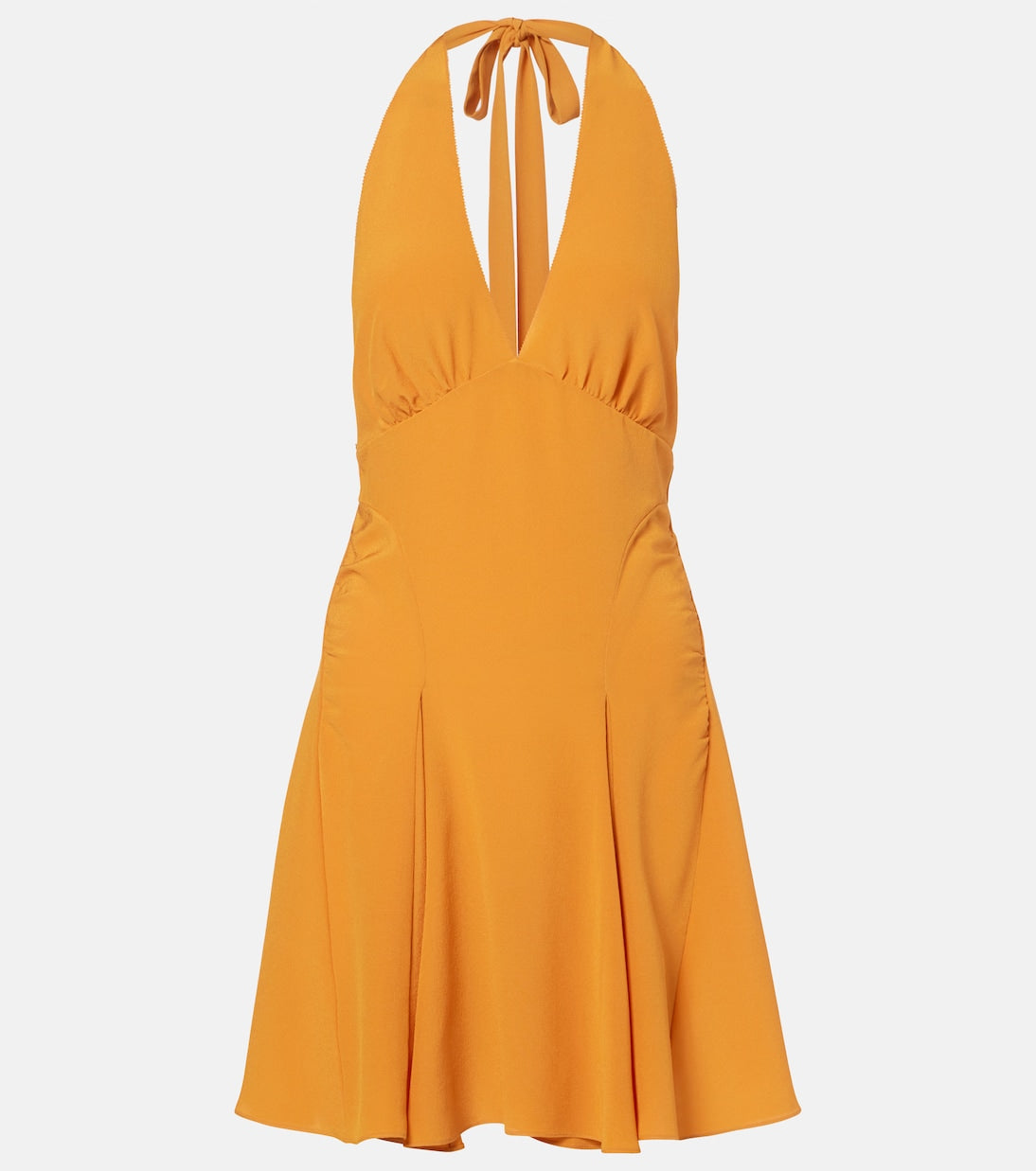 Saint Laurent - A Dos Nu silk satin minidress