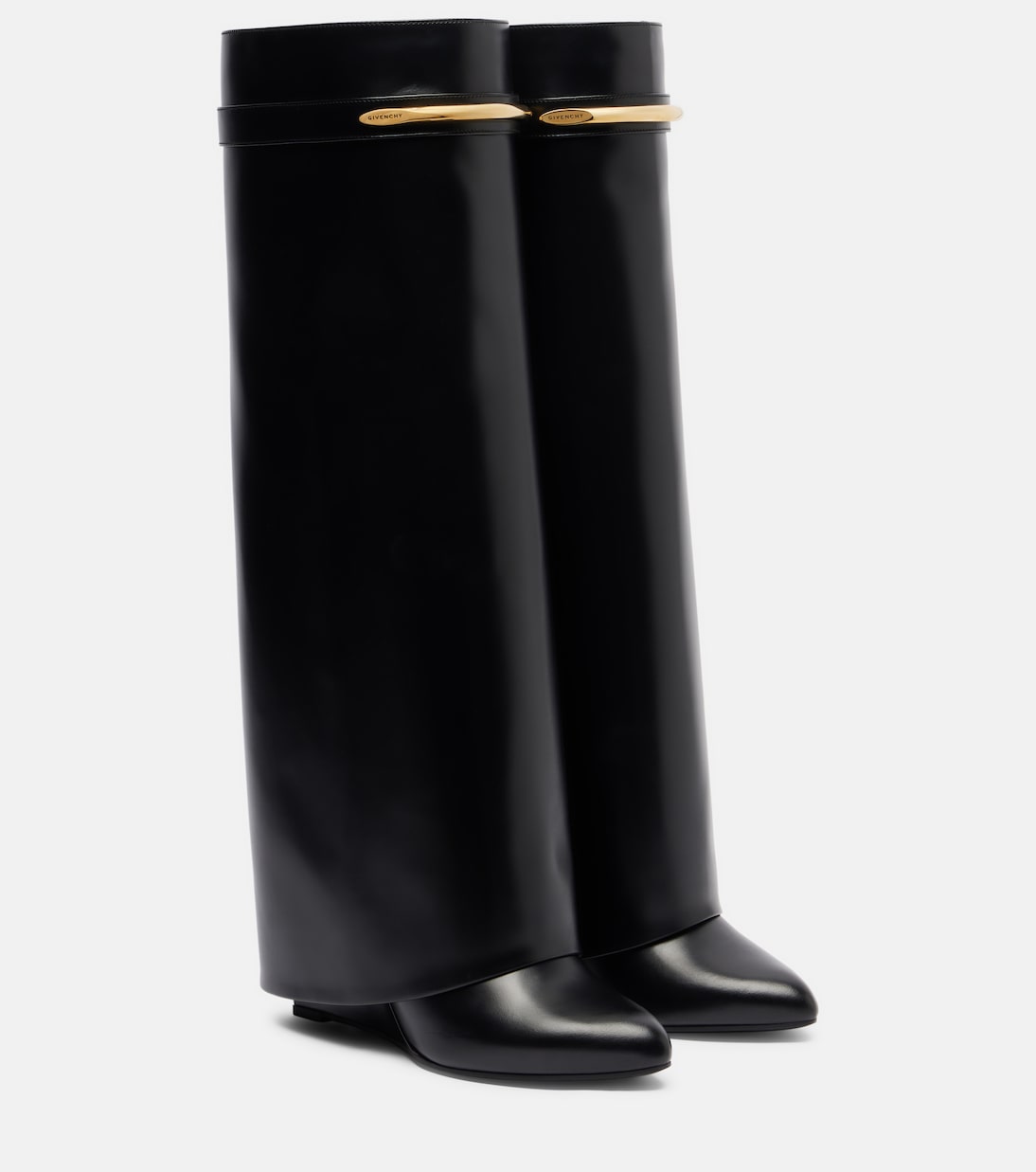 Givenchy - Shark leather knee-high boots
