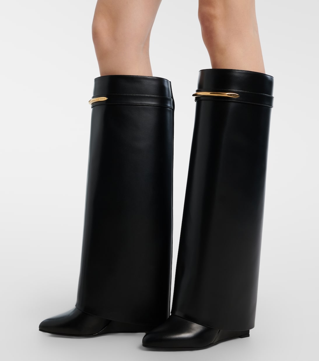 Givenchy - Shark leather knee-high boots