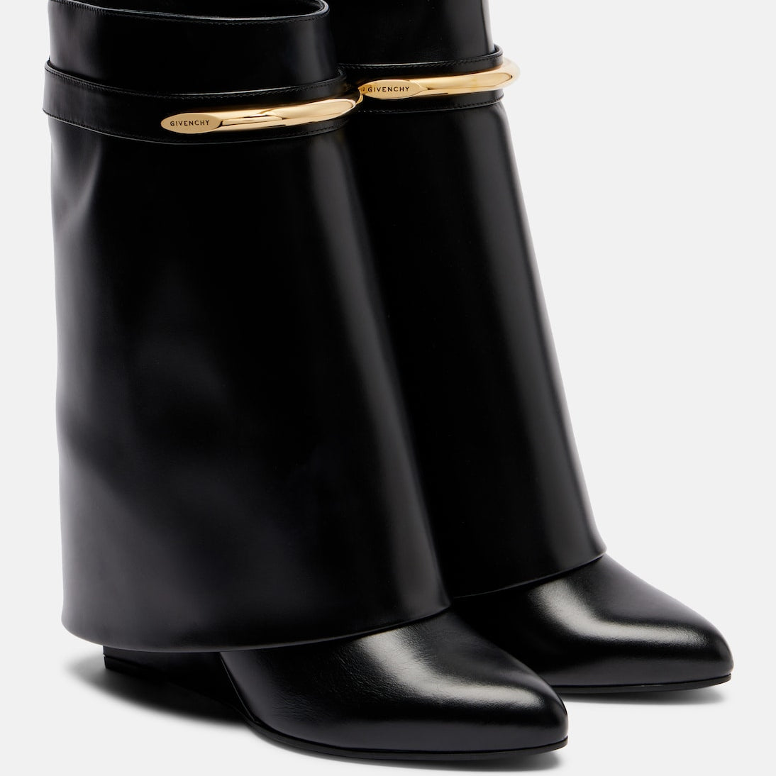 Givenchy - Shark 95 leather mid-calf boots