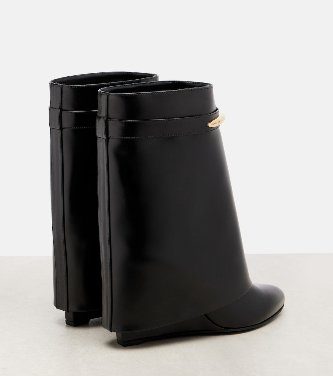 Givenchy - Shark 95 leather mid-calf boots