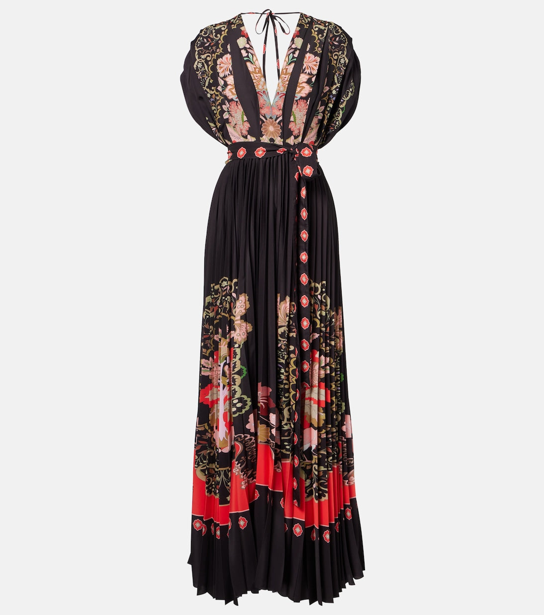 La DoubleJ - Accordion printed plissé maxi dress