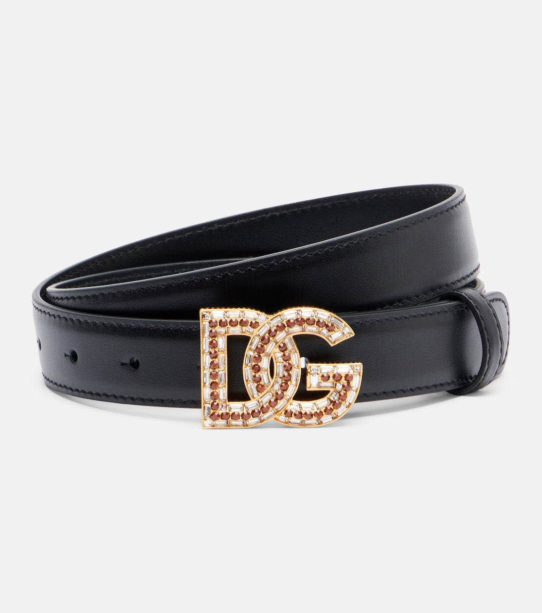 Dolce&Gabbana - DG embellished leather belt