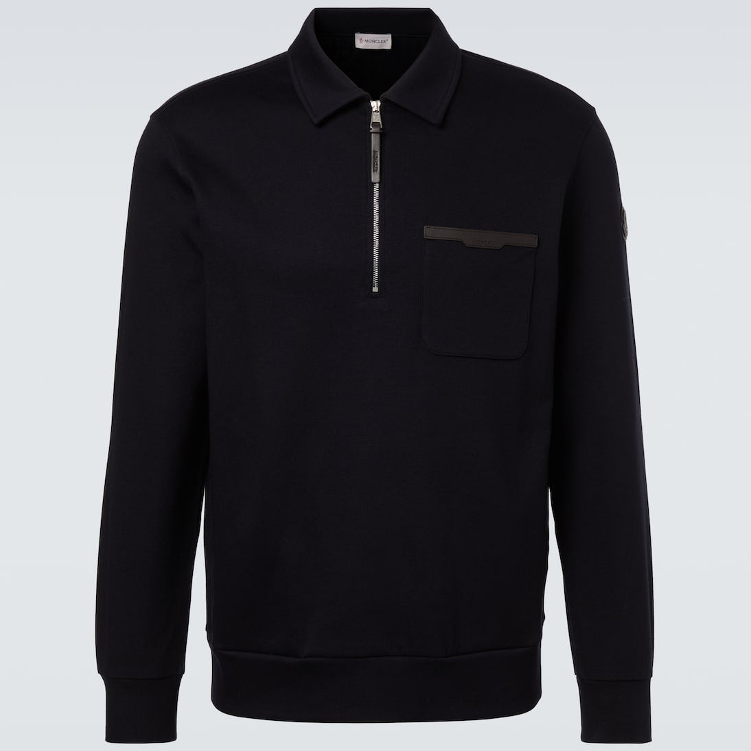 Moncler - Cotton-blend half-zip sweater