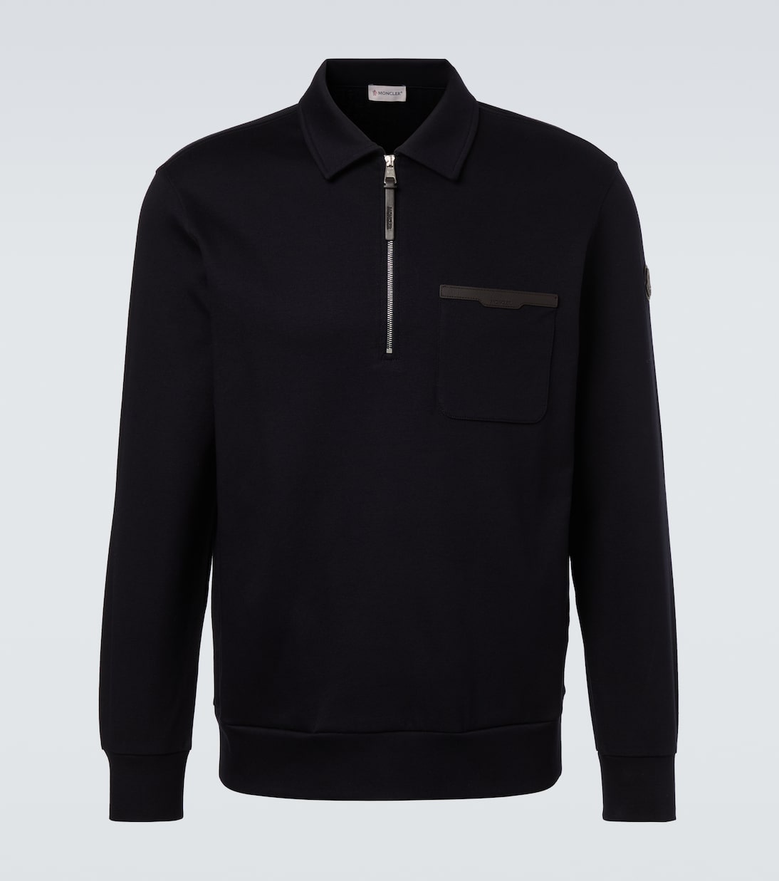 Moncler - Cotton-blend half-zip sweater