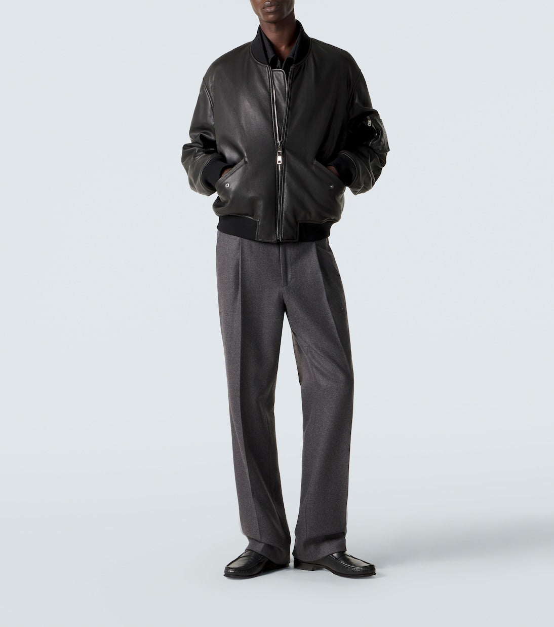 Dolce&Gabbana - Leather bomber jacket