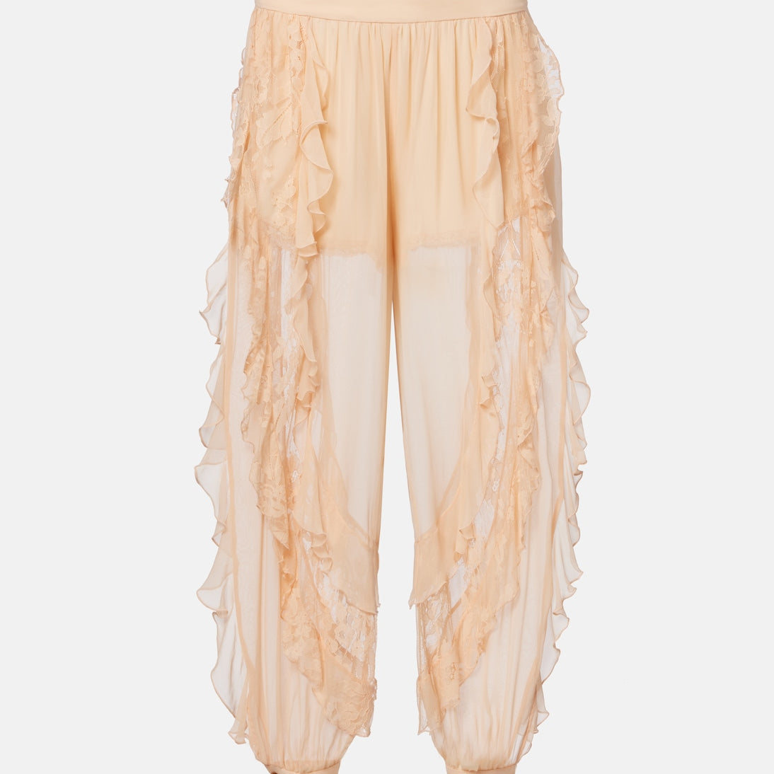 Zimmermann - Rebellion Splice ruffled silk tapered pants
