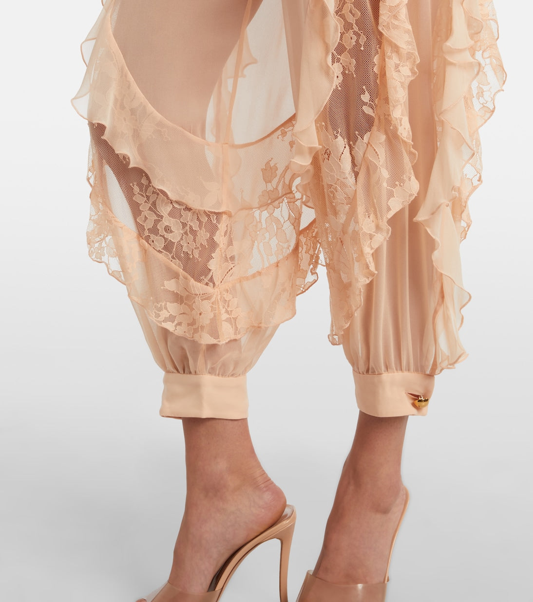 Zimmermann - Rebellion Splice ruffled silk tapered pants