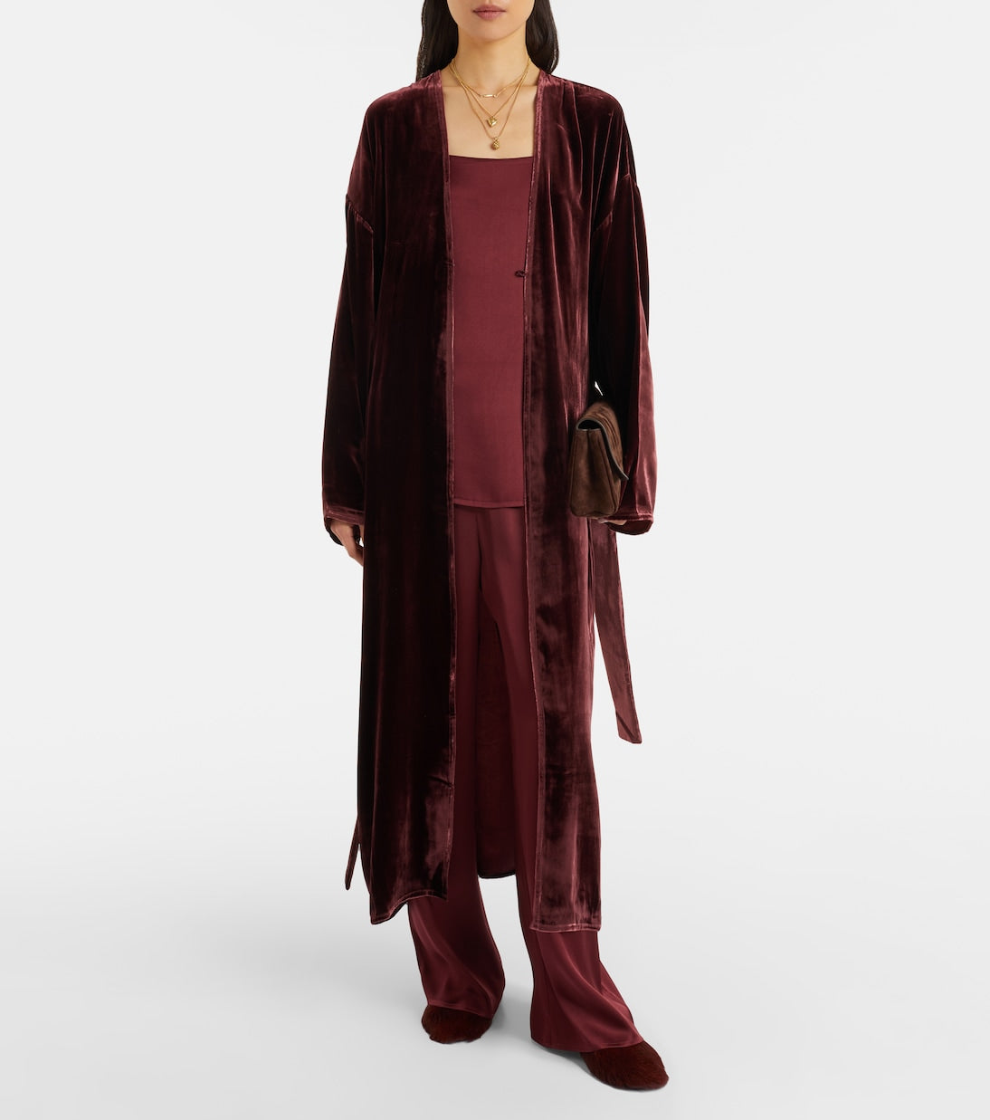 Asceno - Austin silk satin wide-leg pants