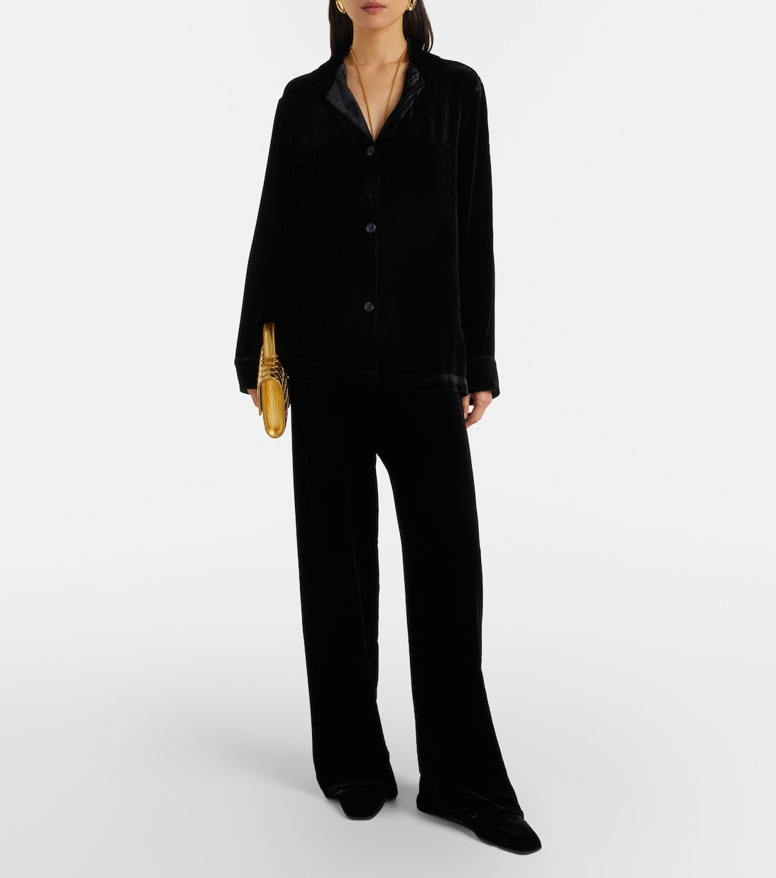 Asceno - Calabasas velvet shirt