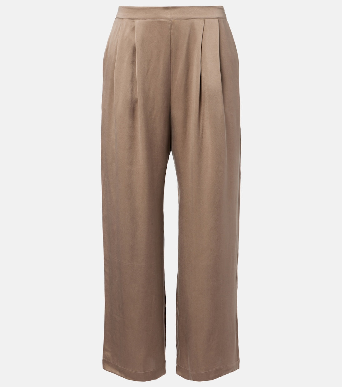 Asceno - Isola silk charmeuse wide-leg pants