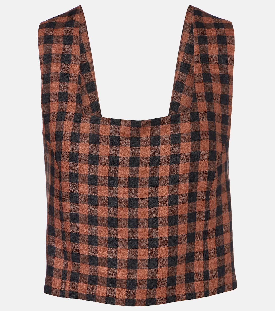 Asceno - Checked linen top