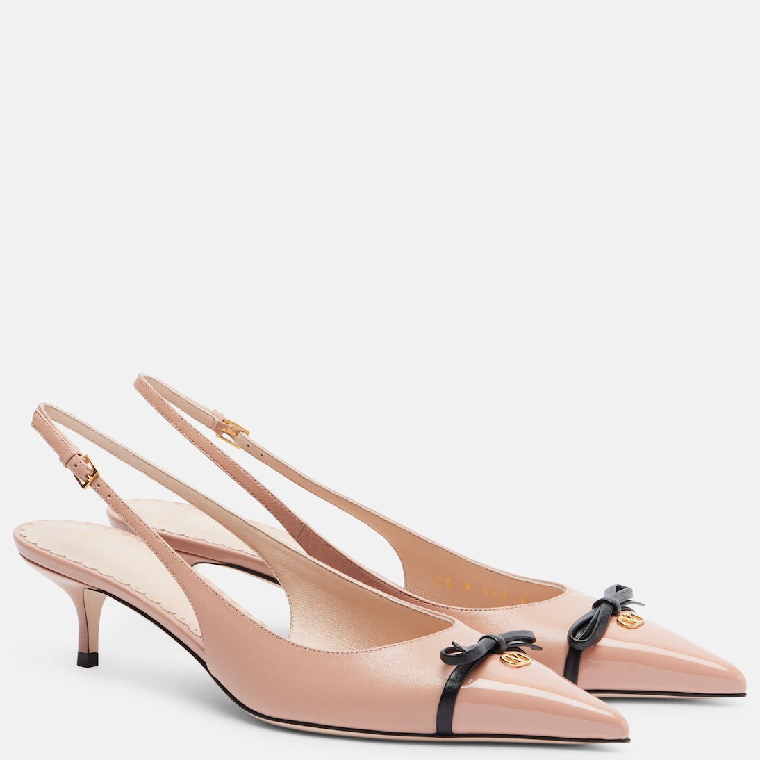 Valentino Garavani - Bepointy 45 leather slingback pumps