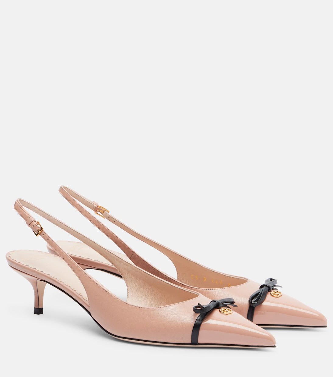 Valentino Garavani - Bepointy 45 leather slingback pumps