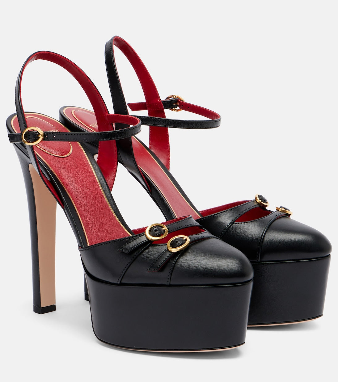 Valentino Garavani - Crasher 145 leather platform pumps