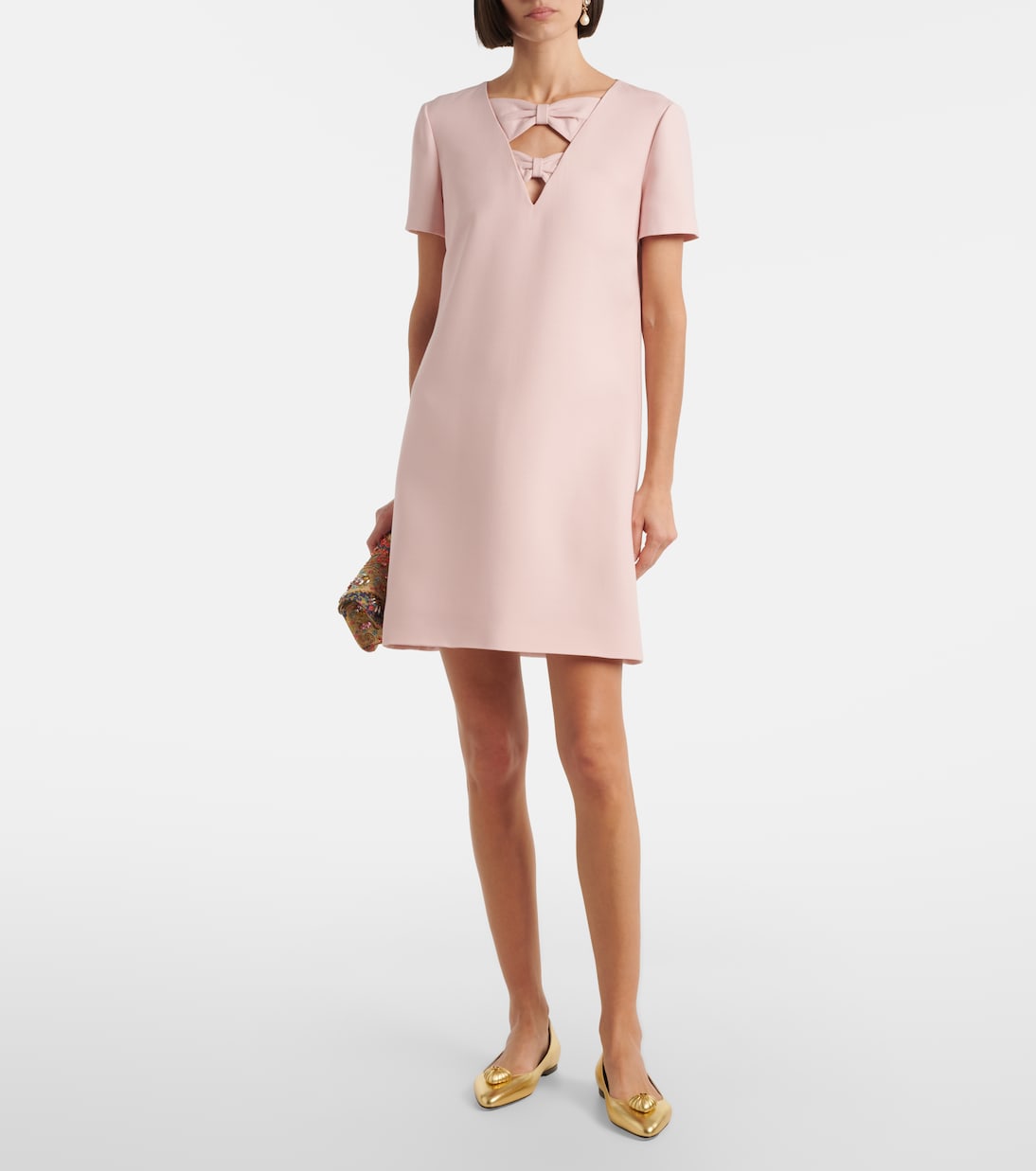 Valentino Garavani - Cœur Royal metallic leather ballet flats