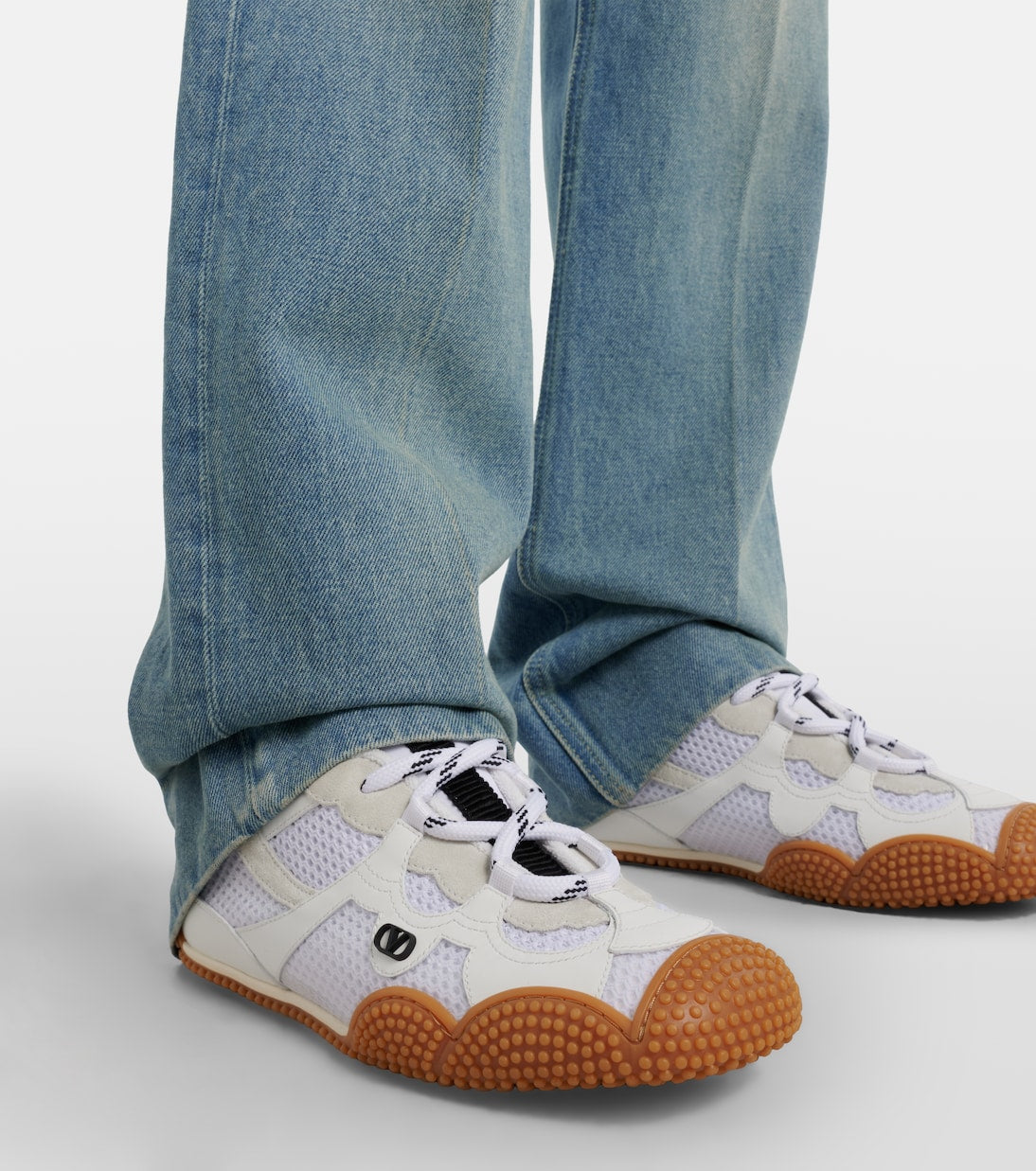 Valentino Garavani - Amphibia suede-trimmed sneakers