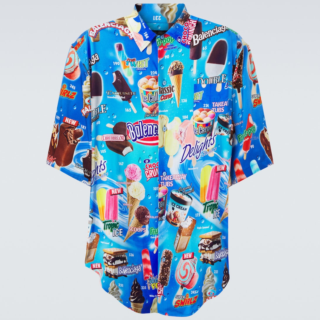 Balenciaga - Printed satin shirt