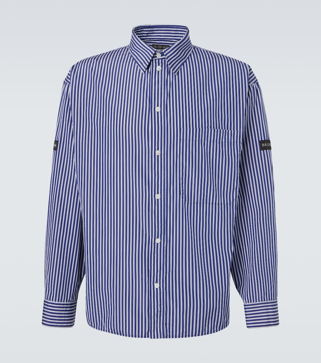 Balenciaga - Striped cotton-blend poplin shirt