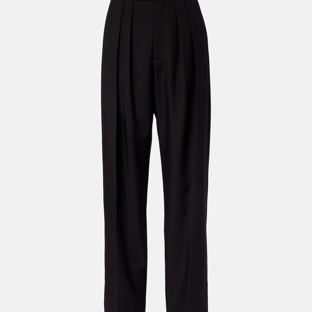 Chloé - Pleated high-rise wool gabardine wide-leg pants