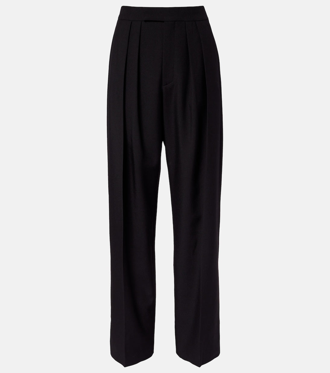 Chloé - Pleated high-rise wool gabardine wide-leg pants