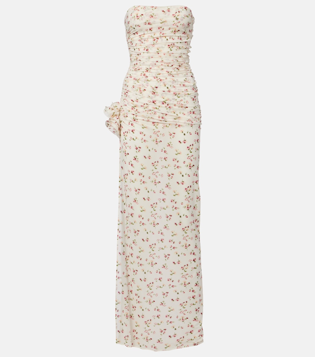 Magda Butrym - Floral ruched strapless maxi dress