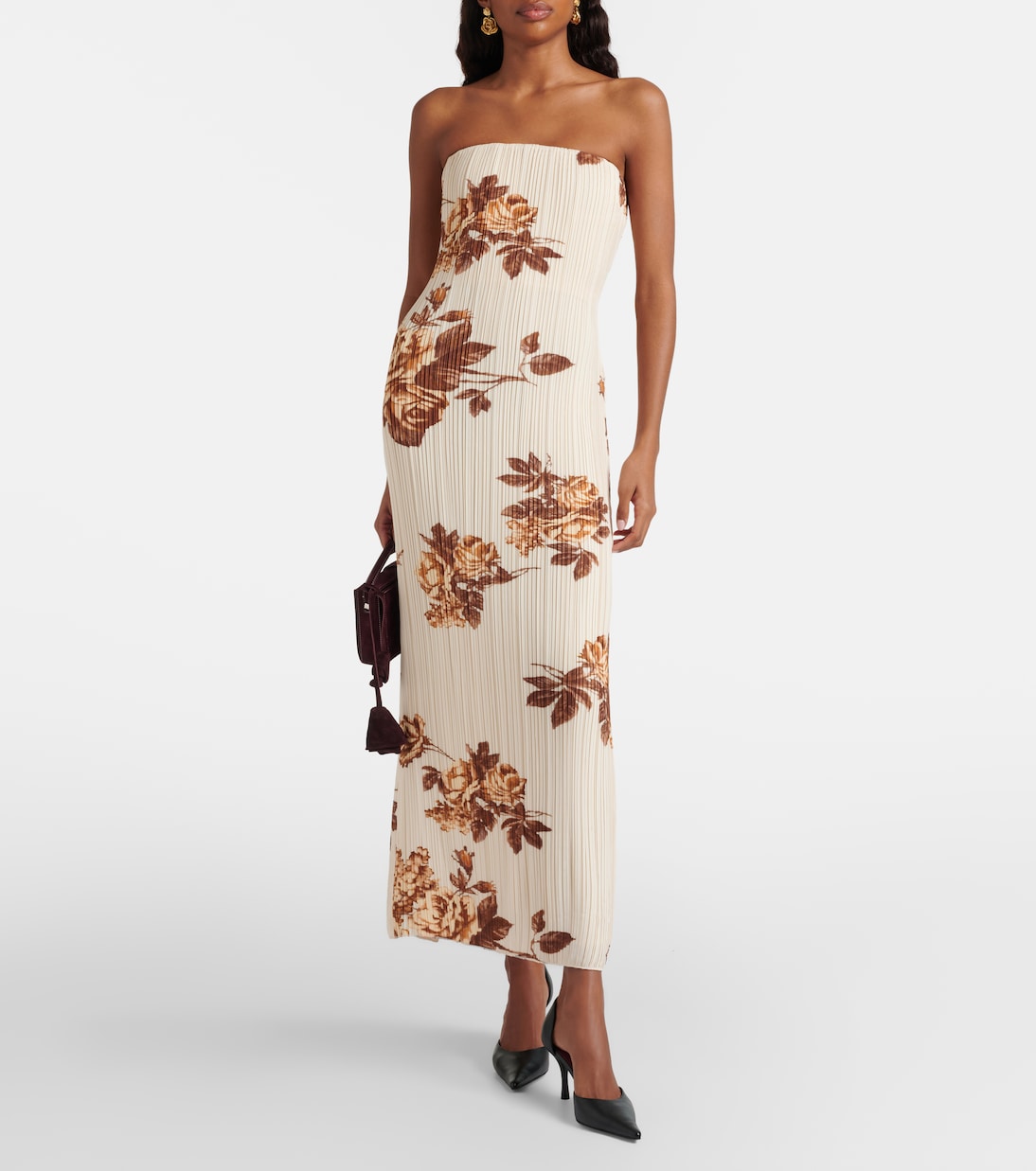 Magda Butrym - Floral ribbed-knit maxi dress