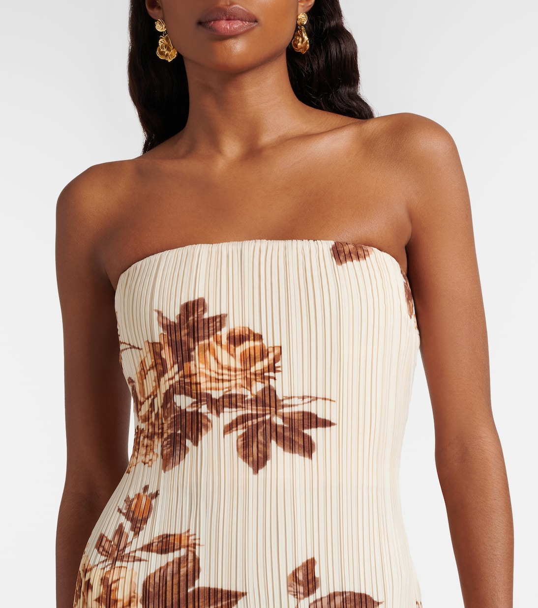 Magda Butrym - Floral ribbed-knit maxi dress