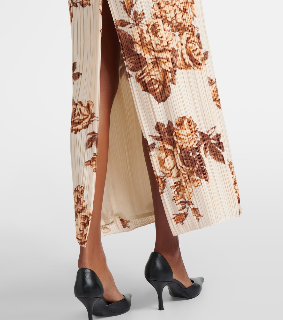 Magda Butrym - Floral ribbed-knit maxi dress