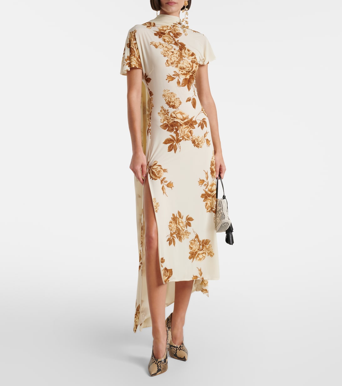 Magda Butrym - Floral scarf-detail midi dress