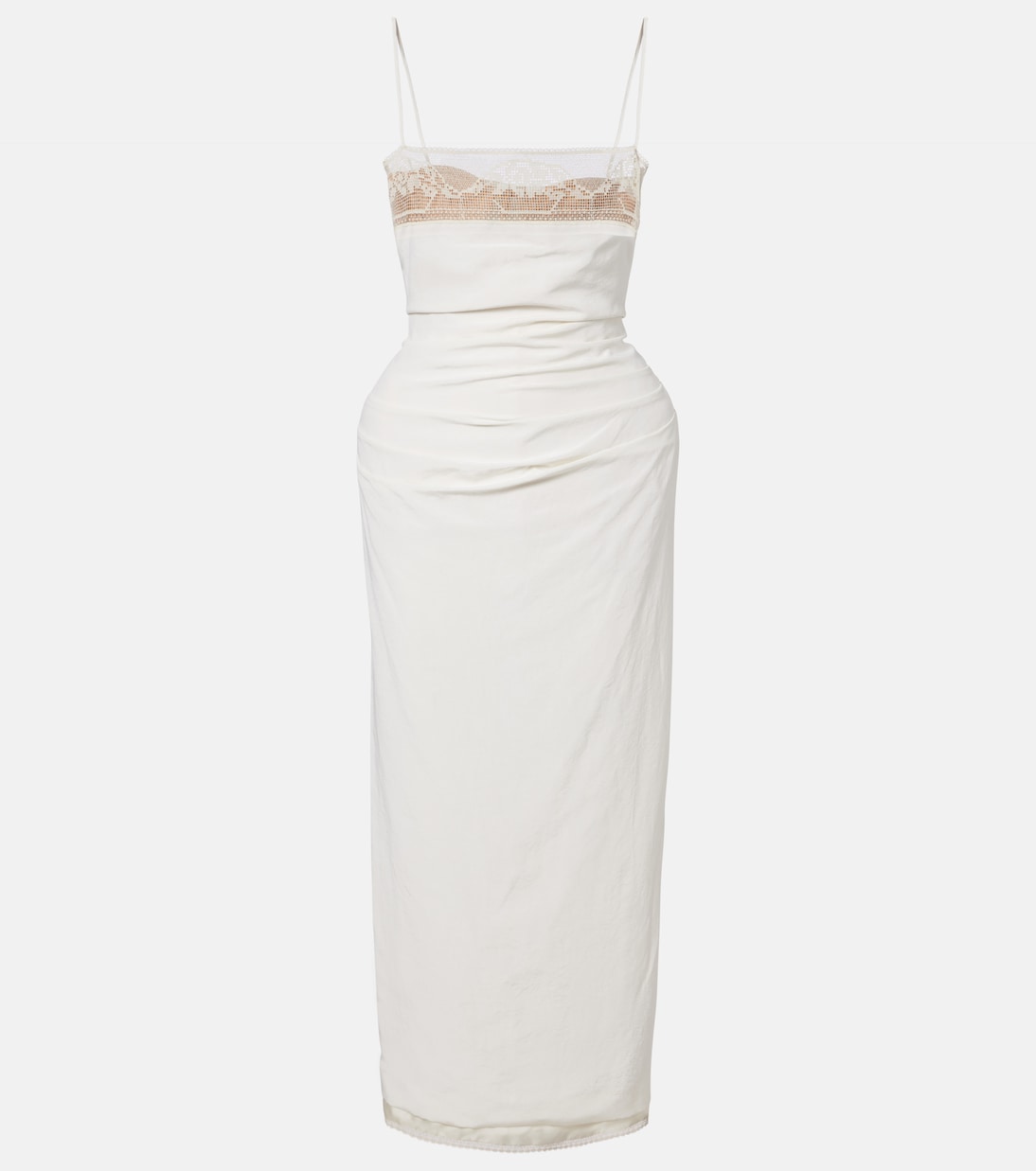 Magda Butrym - Lace-trimmed silk corset dress