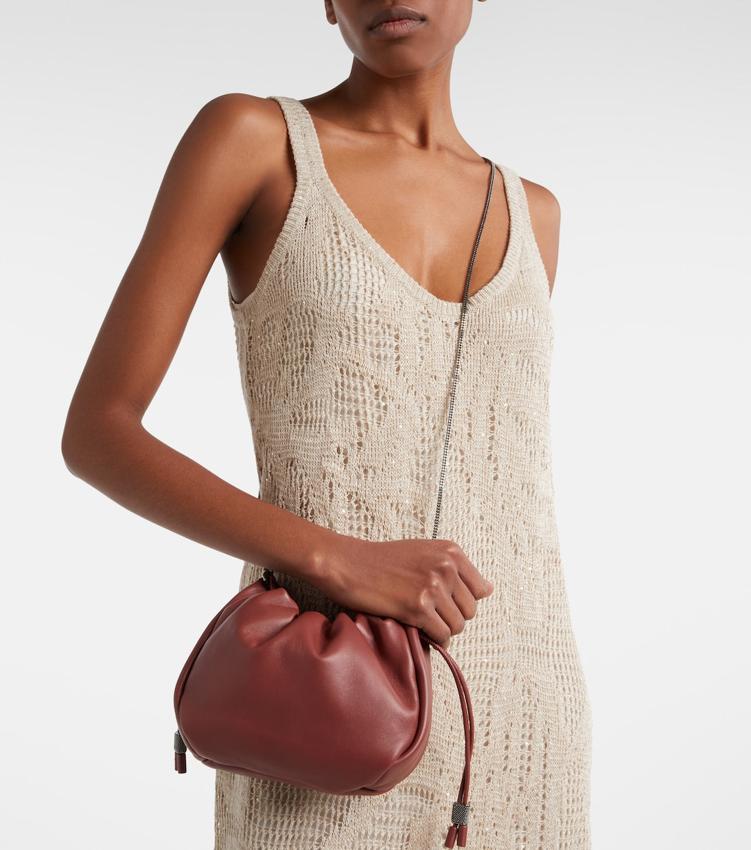 Brunello Cucinelli - Mellow Mini leather crossbody bag