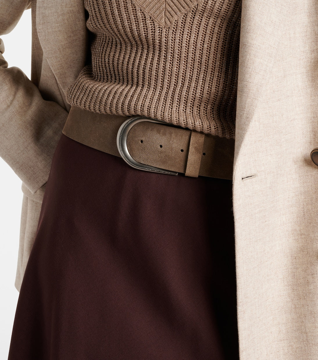 Brunello Cucinelli - Monili suede belt