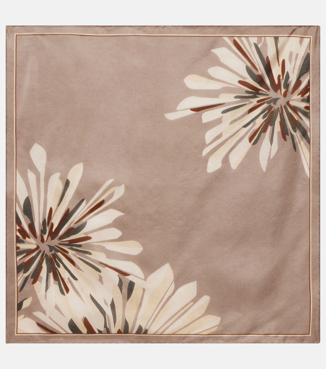 Brunello Cucinelli - Floral silk twill scarf