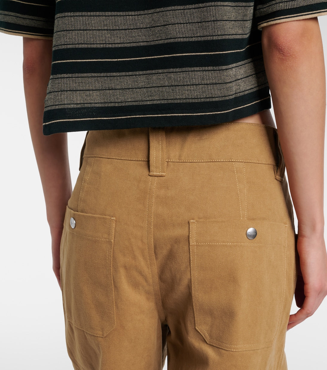 Marant Etoile - Opalyna cotton twill wide-leg pants