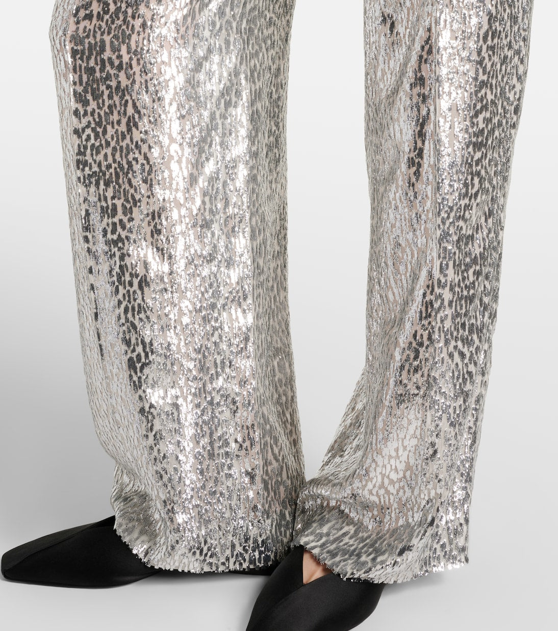 Stella McCartney - Fil coupé lamé wide-leg pants