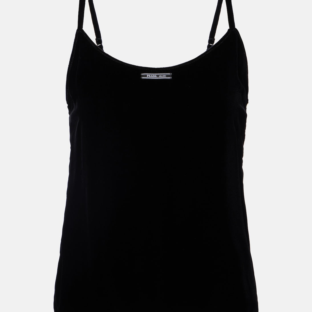 Prada - Lace-trimmed velvet camisole