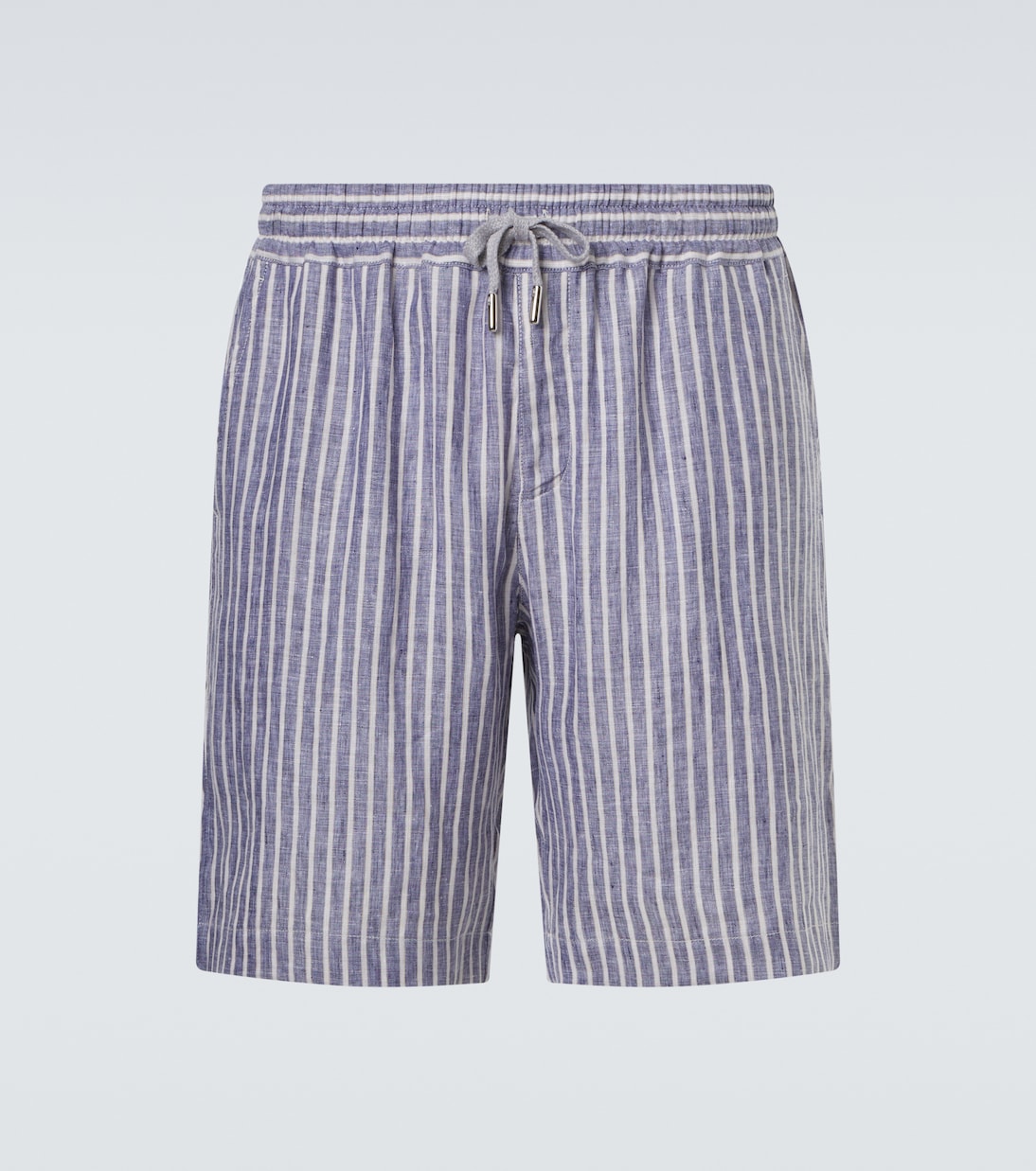 Fedeli - Alfa striped linen Bermuda shorts