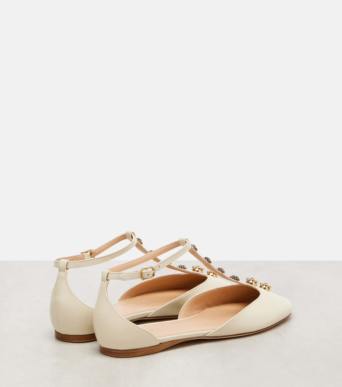 Chloé - Celeste embellished leather flats