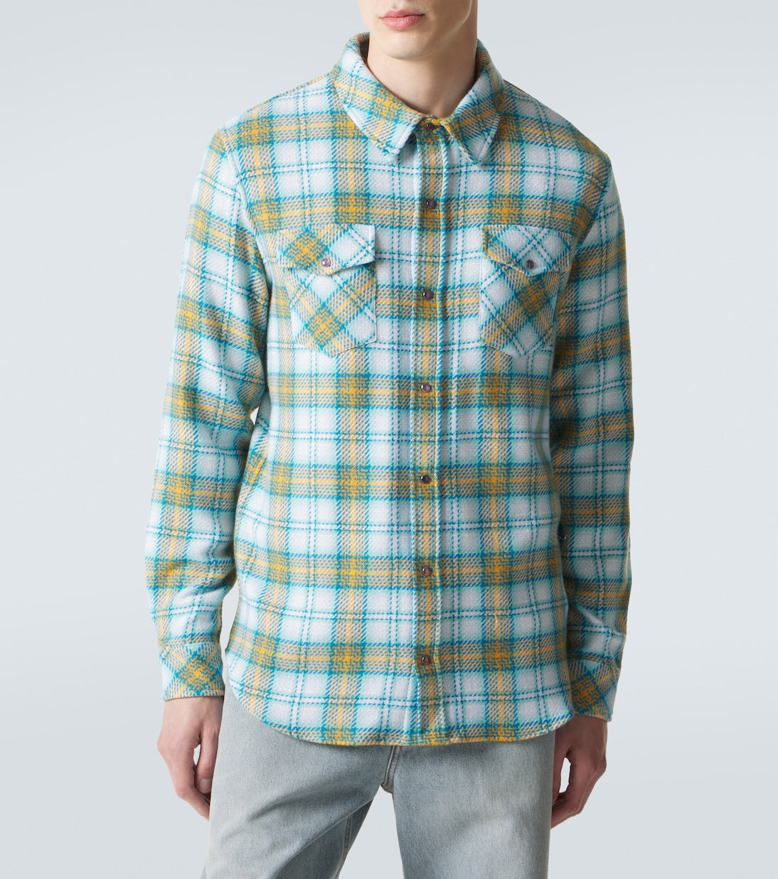 God's True Cashmere - Freedom cashmere shirt with amethyst