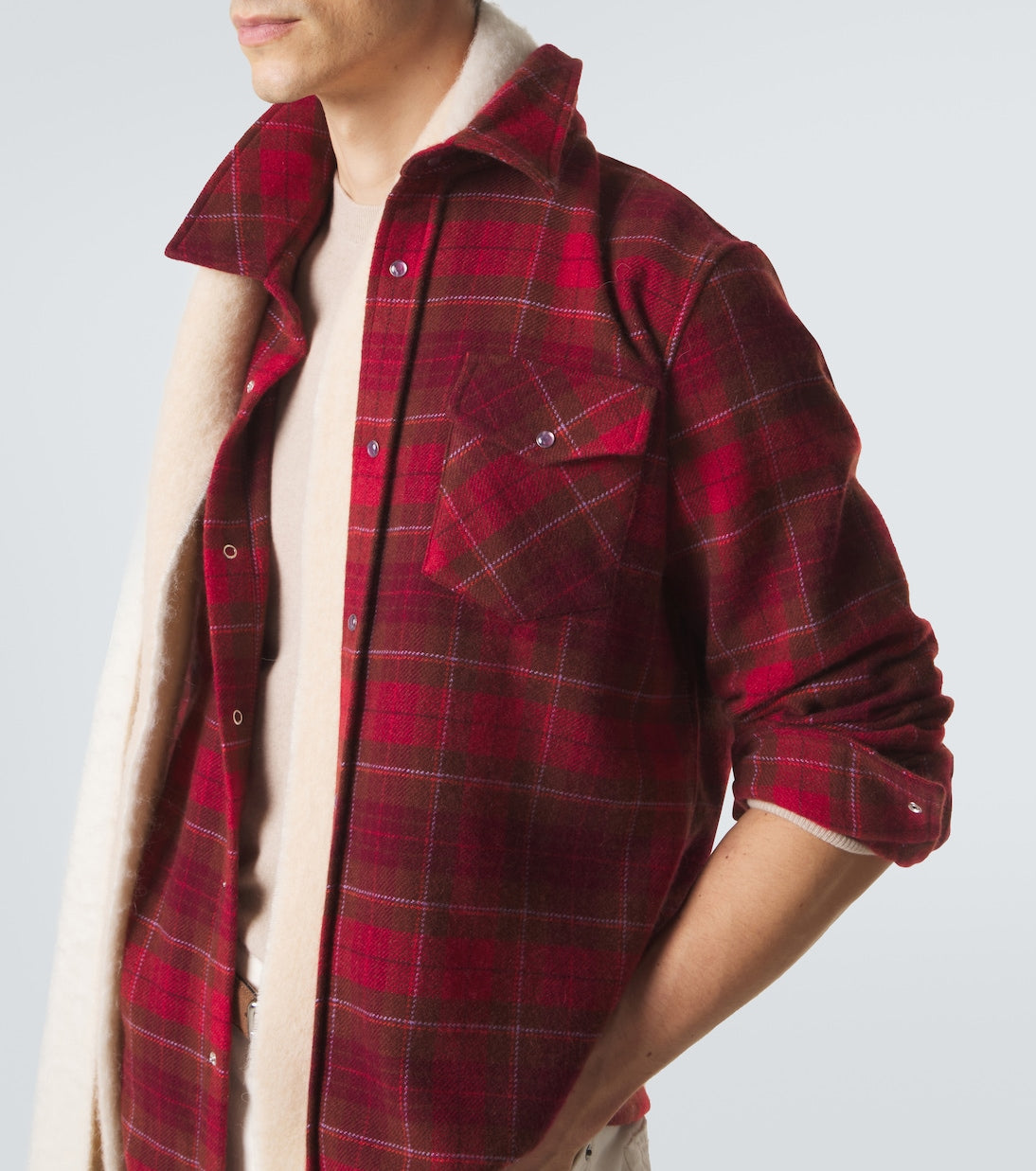 God's True Cashmere - Love cashmere shirt with amethyst